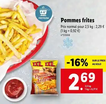 Lidl Pommes frites offre