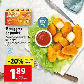 Lidl 15 Nuggets de poulet offre