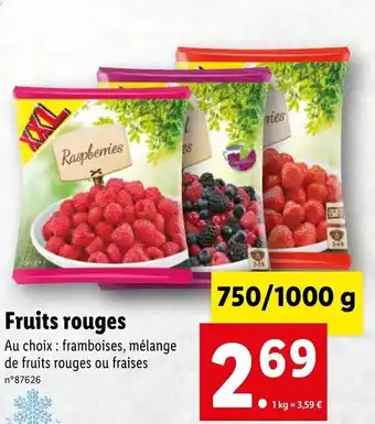 Lidl Fruits rouges offre