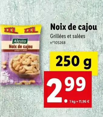 Lidl Noix de cajou offre