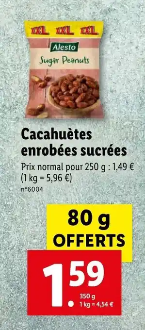 Lidl Cacahuètes enrobées sucrées offre