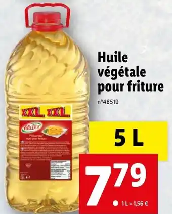 Lidl Huile végétale pour friture offre