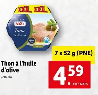 Lidl Thon à l'huile d'olive offre