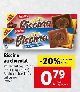 Lidl Biscino au chocolat offre