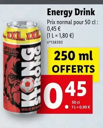Lidl Energy drink offre