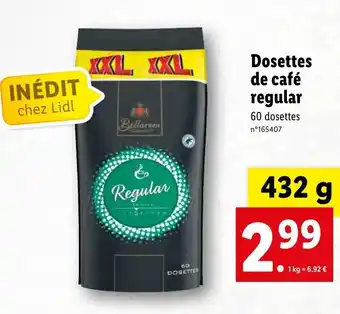 Lidl Dosettes de café regular offre