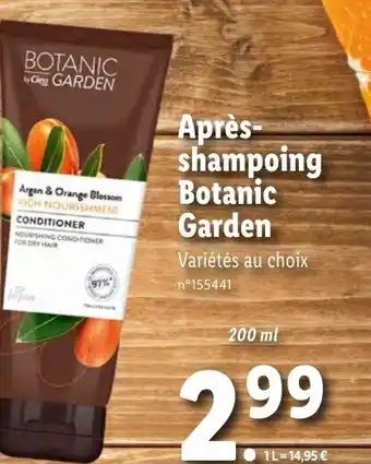 AprĂšs-shampoing botanic garden