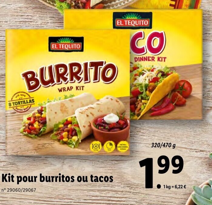 Promo Kit pour burritos ou tacos chez Lidl