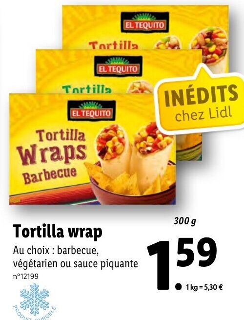 Promo Tortilla wrap chez Lidl