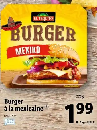 Lidl Burger à la mexicaine offre