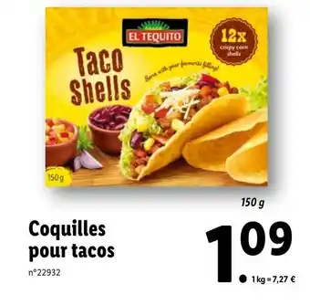 Lidl Coquilles pour tacos offre
