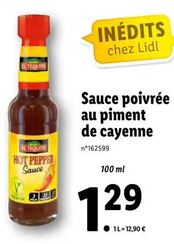 Lidl Sauce poivrée au piment de cayenne offre