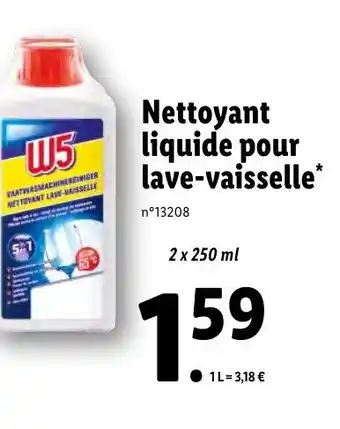 Lidl Nettoyant liquide pour lave-vaisselle offre