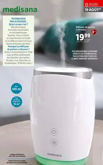 Lidl Diffuseur de parfum à ultrasons offre