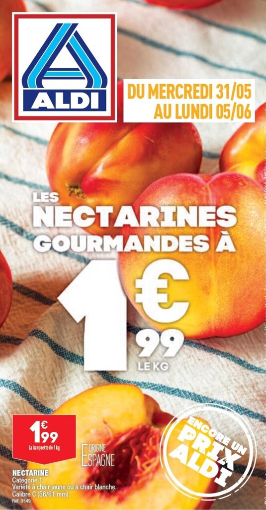 Promo NECTARINE chez ALDI