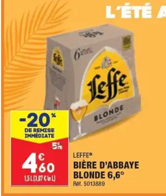 ALDI BIÈRE D'ABBAYE BLONDE 6,6° offre