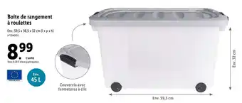 Lidl Boîte de rangement à roulettes offre