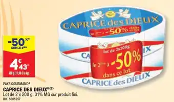 ALDI CAPRICE DES DIEUX® (B) offre