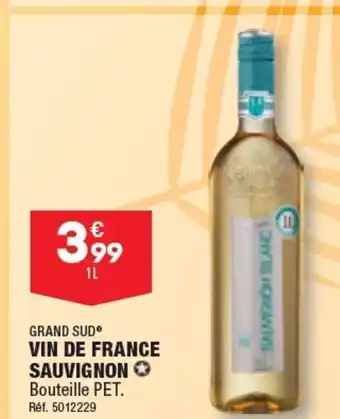 ALDI VIN DE FRANCE SAUVIGNON Bouteille PET. Réf. 5012229 offre