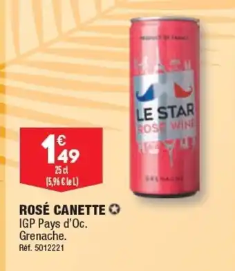 ALDI ROSÉ CANETTE O offre