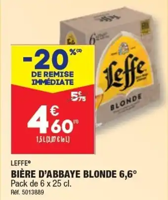 ALDI BIÈRE D'ABBAYE BLONDE 6,6° Pack de 6 x 25 cl. offre