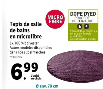 Tapis de salle de bains en microfibre