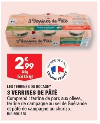 ALDI 3 VERRINES DE PÂTÉ offre