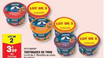 ALDI PETIT NAVIREⓇ TARTINADES DE THON offre