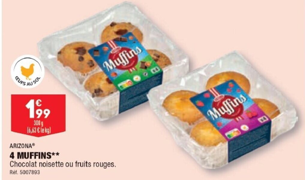 Promo 4 MUFFINS** chez ALDI