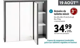 Armoire de toilette miroir