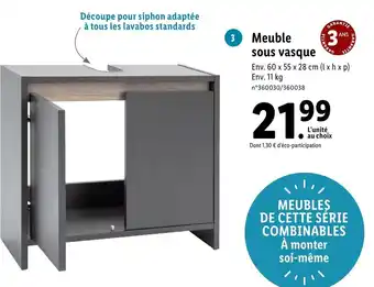 Lidl Meuble sous vasque offre