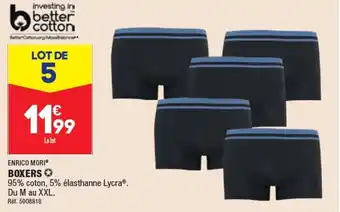 ALDI ENRICO MORI BOXERS 95% coton, 5% élasthanne Lycra®. Du M au XXL. offre