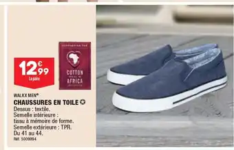 ALDI CHAUSSURES EN TOILE Dessus : textile. Semelle intérieure : offre