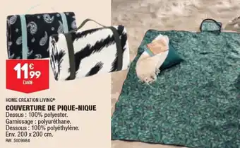 HOME CREATION LIVINGⓇ COUVERTURE DE PIQUE-NIQUE Dessus: 100% polyester.
