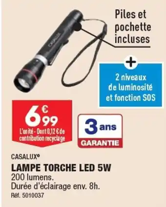 LAMPE TORCHE LED 5W