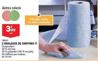 ALDI 2 ROULEAUX DE CHIFFONS Composition: offre
