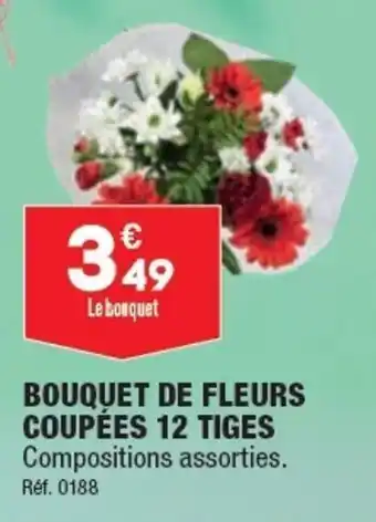 ALDI BOUQUET DE FLEURS COUPÉES 12 TIGES Compositions assorties. offre