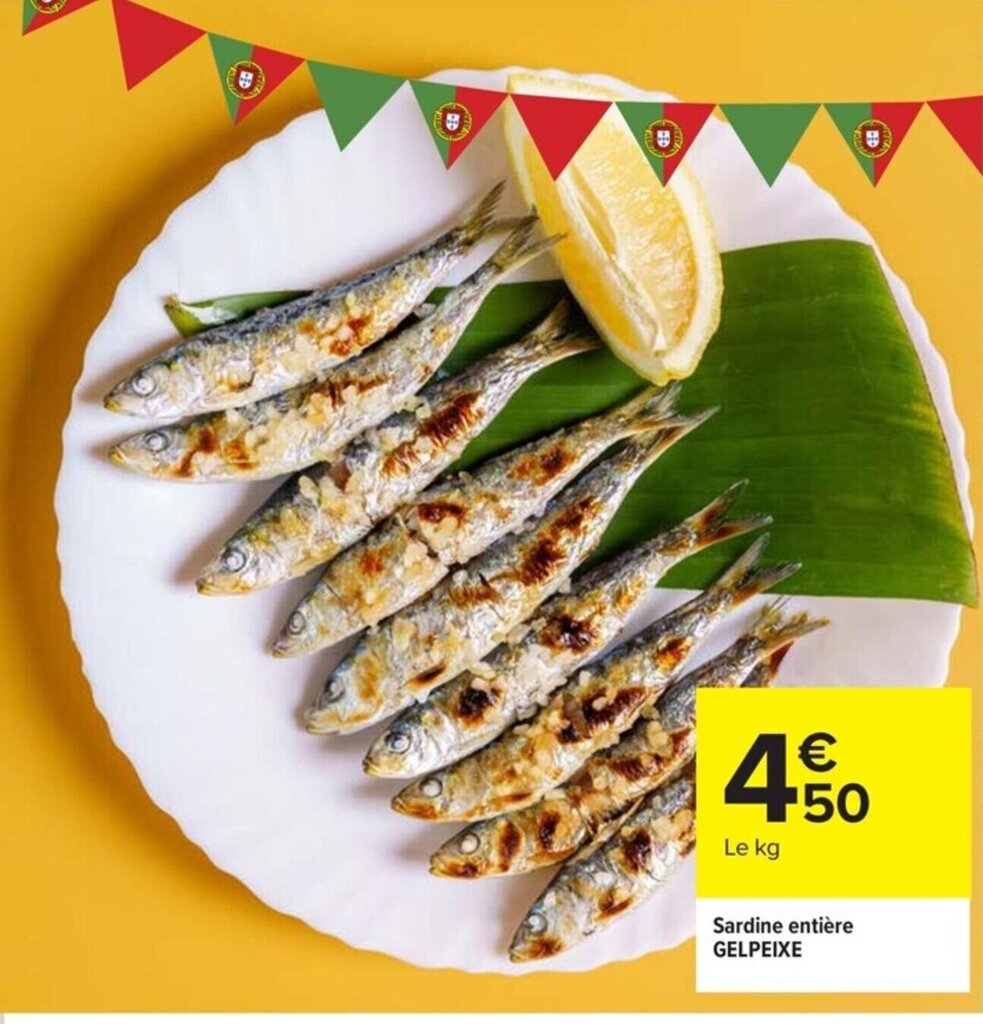 Promo Sardine entière GELPEIXE chez Carrefour