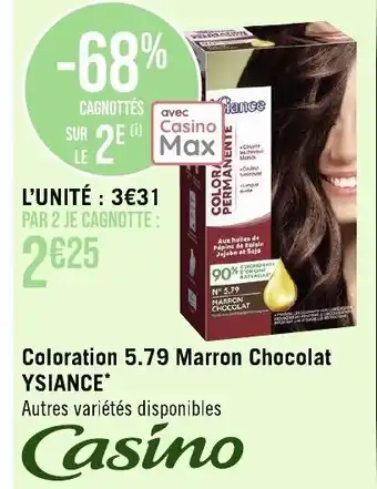 Coloration 5.79 Marron Chocolat YSIANCE*