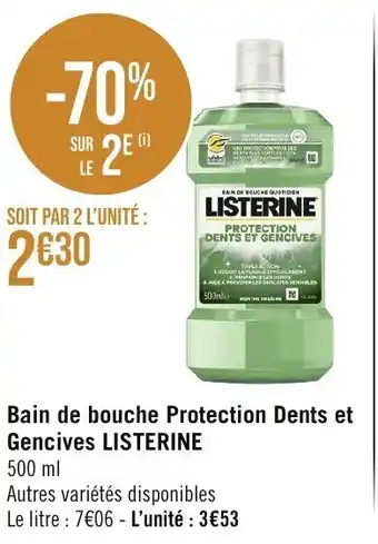 Bain de bouche Protection Dents et Gencives LISTERINE