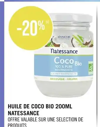 Géant Casino HUILE DE COCO BIO 200ML NATESSANCE offre