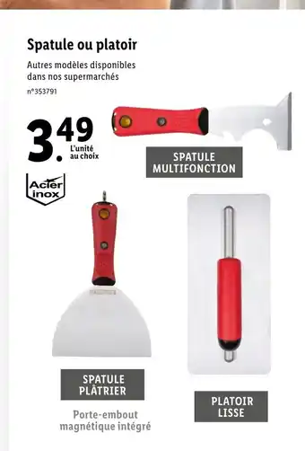 Lidl Spatule Ou Platoir offre