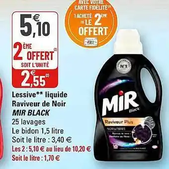 G20 Mir black offre
