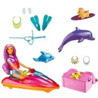 King Jouet Poupée barbie dreamtopia et son jet ski offre