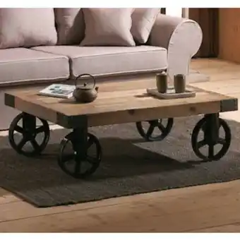 Pier Import Table basse industrielle roulettes landaise offre