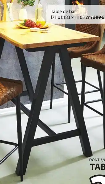 JYSK Table de Bar Sandby offre