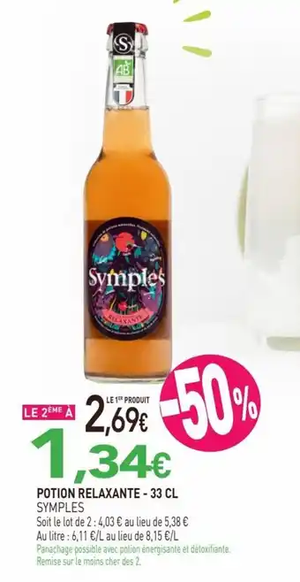 POTION RELAXANTE - 33 CL SYMPLES