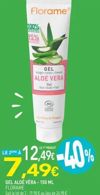 naturéO GEL ALOÉ VÉRA - 150 ML FLORAME offre
