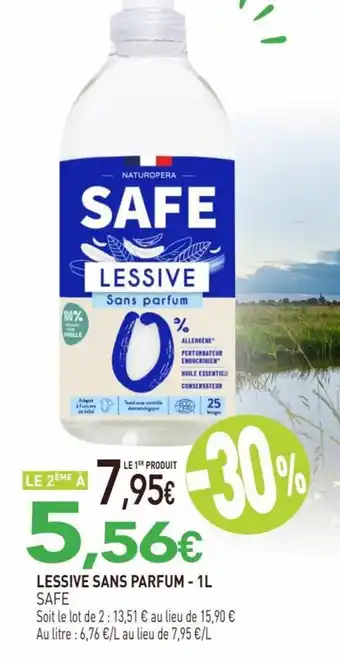 LESSIVE SANS PARFUM - 1L SAFE
