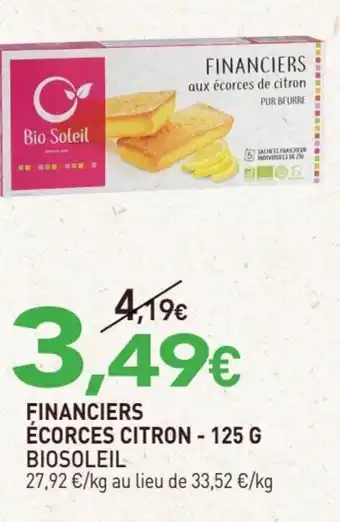 naturéO FINANCIERS écorces citron offre